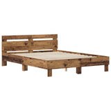 Bed Frame Old Wood 140 x 200 cm Engineered Wood 3417310