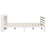 Bed Frame with Headboard without Mattress White 150x200 cm King Size 3306687