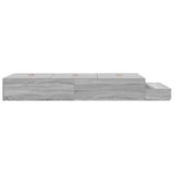 Storage Bed Frame with Drawer Grey Sonoma 90 cm Engineered Wood 3335610