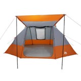 Camping Tent Grey and Orange 482 x 360 x 227 cm Taffeta 42001189