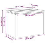 Garden Bench Silver 60 x 40 x 43 cm Galvanised steel 874896