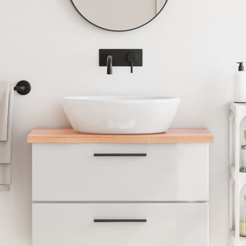 Bathroom Countertop Light Brown 80x30x cm Treated Solid Wood 3156114