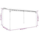 Canopy Taupe 4x3 m 180 g/m Fabric and Steel 362396