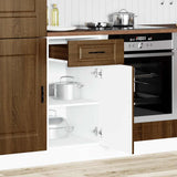 Kitchen Base Cabinet Porto Brown Oak Engineered Wood 853954