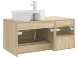 Bathroom Furniture Set 2 pcs Sonoma Oak Engineered Wood 3403906