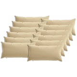 Cushion Cover 12 pcs HEERLEN Beige 40 x 80 cm Polyester 910011
