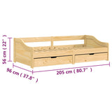 Day Bed with 2 Drawers without Mattress "IRUN" 90x200 cm 3185209