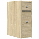 Narrow Bathroom Cupboard with Wheels Sonoma Oak Engineered Wood 855288