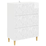 Drawer Cabinet High Gloss White 66 x 34.5 x 90 cm 895069