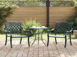 Garden Chair 2 pcs Green 56 x 55 x 92.5cm Aluminium 42002377