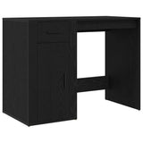 Desk with Drawer Black Oak 100 x 49 x 74 cm Engineered Wood 862804