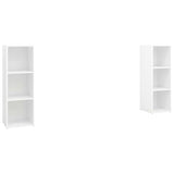 TV Cabinets 2 pcs White 107x35x37 cm Engineered Wood 3079907