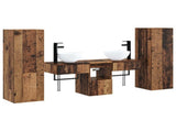 Bathroom Furniture Set 5 pcs Old Wood 33 x 34.5 x 100 cm 3405971