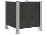 Garbage Bin Fence Grey 85 x 85 x 115 cm Aluminium and WPC 42039182