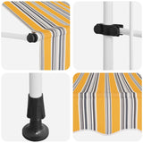43229 Manual Retractable Awning 350 cm Yellow and Blue Stripes