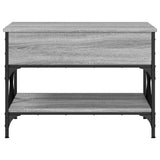 Coffee Table Grey Sonoma 70x50x50 cm Engineered Wood and Metal 845354