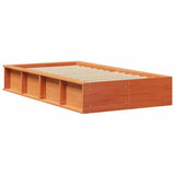 Bed Frame Wax Brown 75 x 190 cm Solid Pine Wood 872763