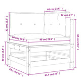 Corner Sofa with Cushions Impregnated Wood Pine 825659