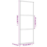 Sliding Door Gold 76x205 cm Frosted ESG Glass and Aluminium 155151