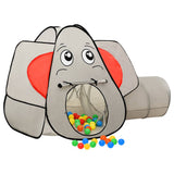 Elephant Children Play Tent with 250 Balls Grey 174x86x101 cm 3107739