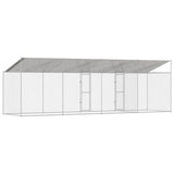 Dog Cage with Roof Silver 800 x 200 x 256 cm Steel and PE 3368305