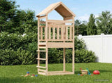 Outdoor Play Tower Natural 53 x 85 x 264 cm Solid Pine Wood 826529