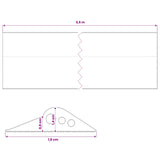 Garage Floor Seal Black 78 x 14 mm 5.5 m EPDM Rubber 42038211