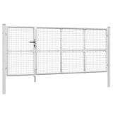 Mesh Garden Gate Silver 350x125 cm Galvanised Steel 154552