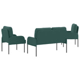 Sofa Sets 3 pcs Dark Green 115 x 56 x 80 cm Plywood 3406212