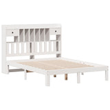 Bookcase Bed without Mattress White 160x200cm Solid Wood Pine 3322606