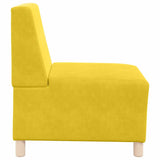 Modular Sofa Unit Armless 2 pcs Yellow 55 x 74 x 82 cm Velvet 3399766