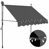 Manual Retractable Awning with LED 100 cm Anthracite 145862