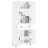 Highboard White 69.5x34x180 cm Engineered Wood 3198161