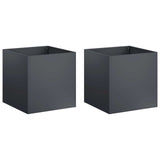 Garden Planter 2 pcs Anthracite 45 x 45 x 45 cm 8004971