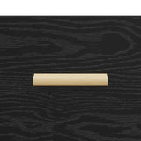 Bedside Cabinet Black Oak 40 x 40 x 66 cm Engineered Wood 880615