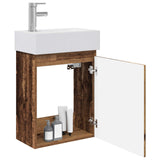 Bathroom Vanity Unit with Tap Old Wood 45.5 x 22.5 x 84 cm 889509