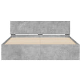Bed Frame with LED without Mattress Concrete Grey 160x200 cm 3207598