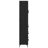 Highboard with Drawer 2 pcs Black Oak Engineered Wood 3416114