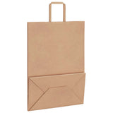 Paper Bags 250 pcs with Handles Brown 32x17x44 cm 4101818