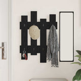 Wall-Mounted Coat Rack Black Oak 60 x 3 x 82 cm Engineered wood 874476
