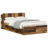 Headboard Cabinet with Storage Old Wood Engineered Wood 8001208
