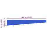 9-panel Wind Screen Fabric 1200x80 cm Azure Blue 47191