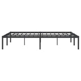 Metal Bed Frame without Mattress Black 140x190cm 350846