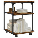 Printer Stand 3-Tier Smoked Oak 43x48x64 cm Engineered Wood 842278