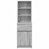 Bedside Cabinet Grey Sonoma 39x35x125 cm Engineered Wood 861315