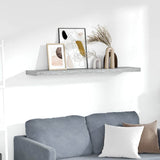 326606 Floating Wall Shelf Concrete Grey 120x23,5x3,8 cm MDF