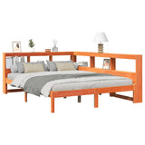 Bookcase Bed without Mattress Wax Brown 150x200 cm Solid Wood Pine 3324316