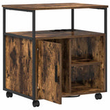Cabinet with Charging Station Smoked Oak 61 x 46 x 67 cm 859832