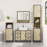 2 Piece Bathroom Furniture Set Sonoma Oak Engineered Wood 3300931