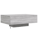 ZNTS Coffee Table with LED Lights Grey Sonoma 85x55x31 cm 836614